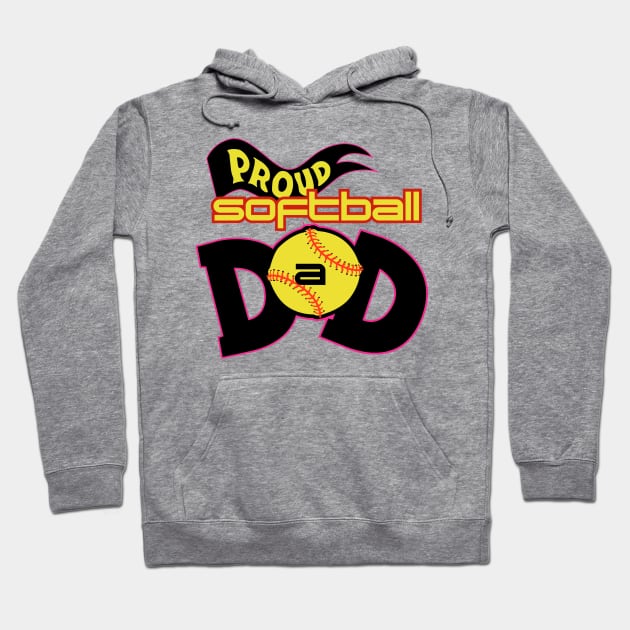 Proud softball dad Hoodie by Spikeani